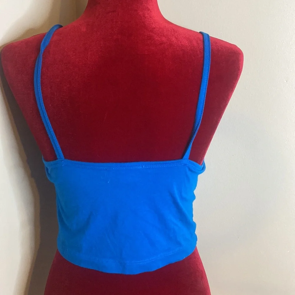 Forever 21 Blue Slinky Crop Cami Tank Top - Picture 7 of 8